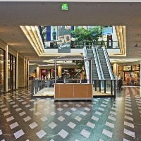 the inside of a shopping mall