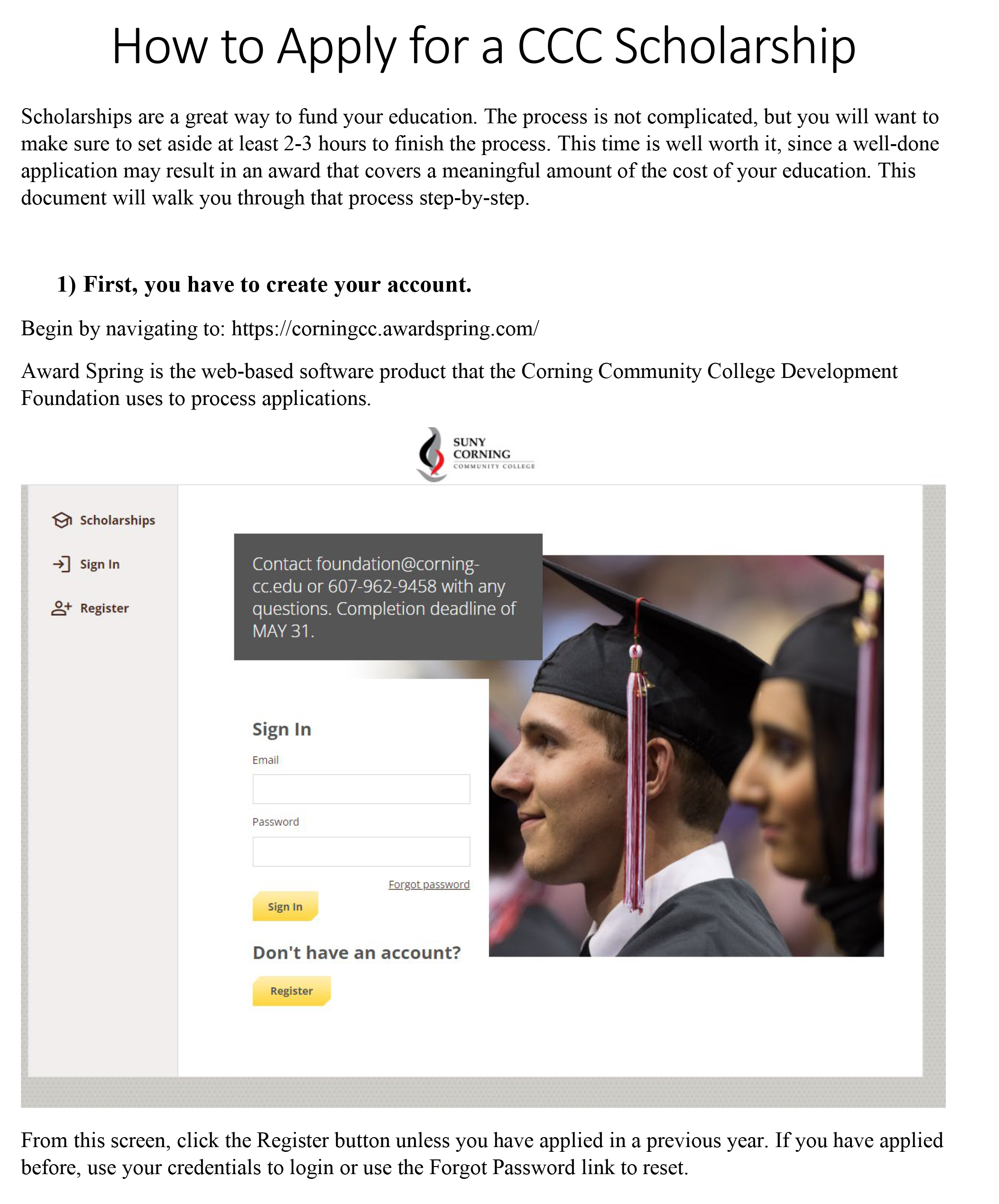 how to apply for scholarships. photo of student at graduation.