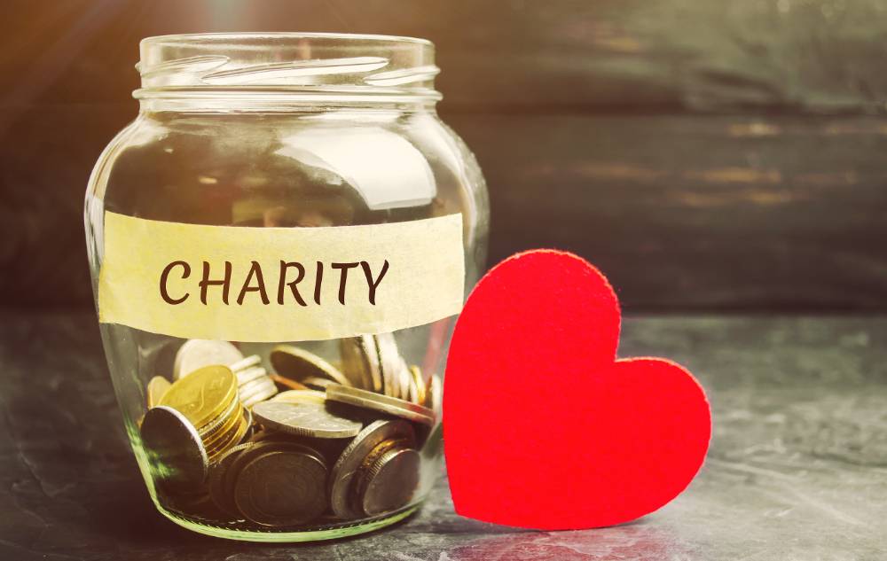 glass jar with heart